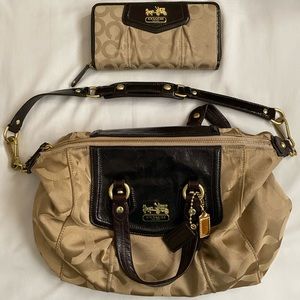Coach Handbag & Wallet Set